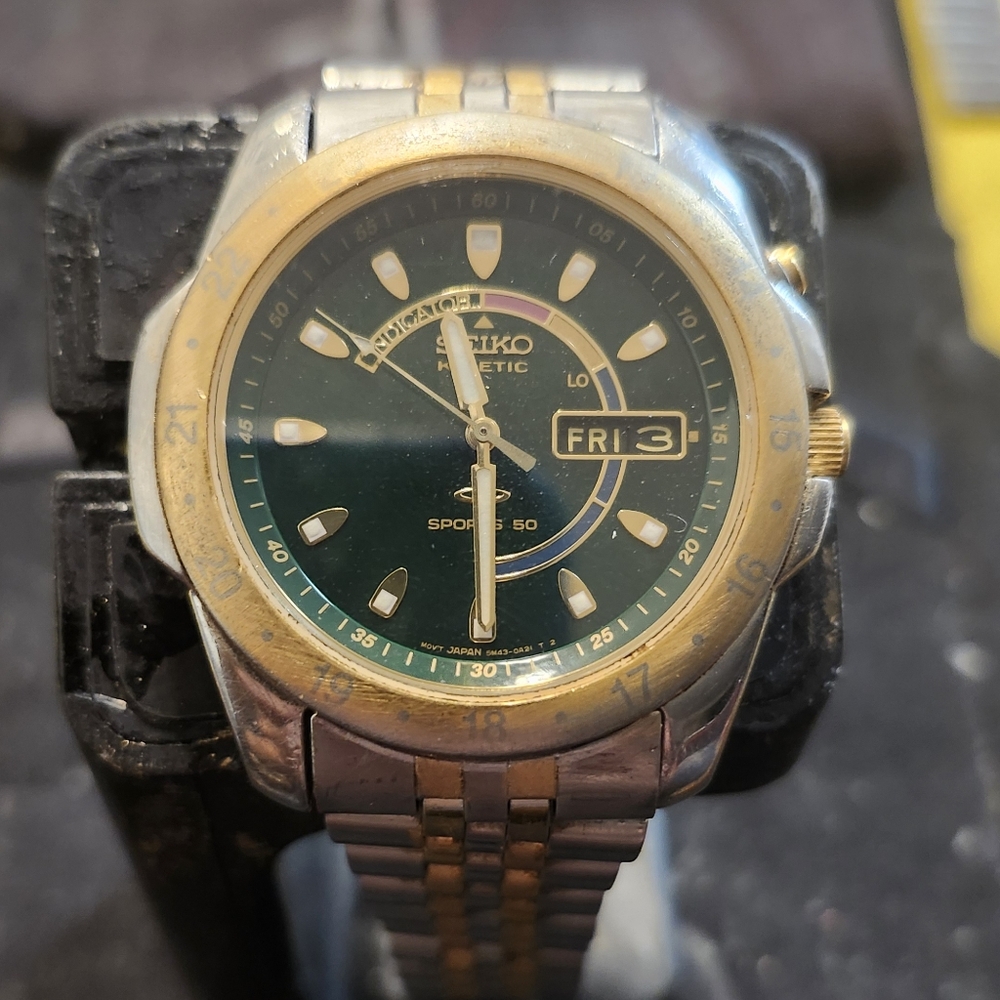Vintage Seiko Kinetic mens watch - Picture 1 of 9